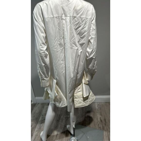 Sacai Mixed Media Atterley Cream Shirt Dress Size XL (4) - Picture 11 of 15